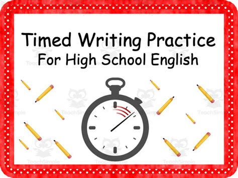 5 minute timed writings.